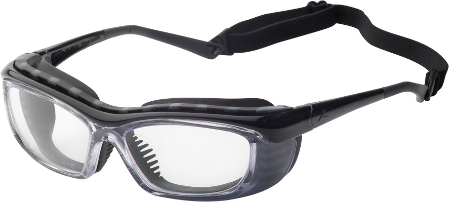 OnGuard by Hilco OG220FS 58 Eyesize Black eyeglasses (quarter view)