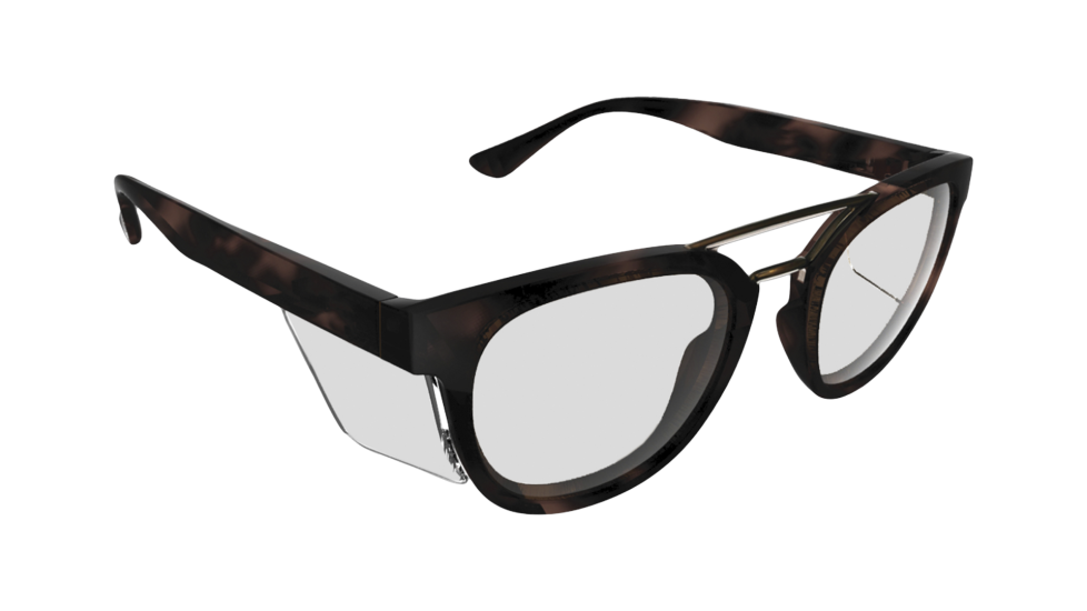 ArmouRX 7500 Brown 52 Eyesize eyeglasses (quarter view)