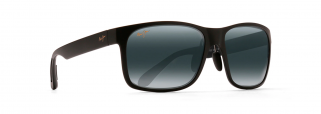 Maui Jim Red Sands sunglasses matte black frame 59mm lenses diagonal view